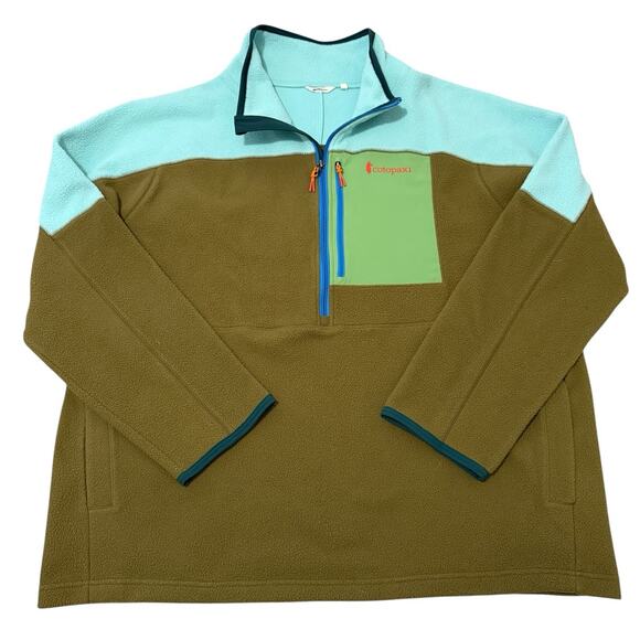 Cotopaxi Abrazo Half-Zip Fleece Jacket Men Size XXL Blue/ Green Pullover Outdoor - Picture 1 of 7